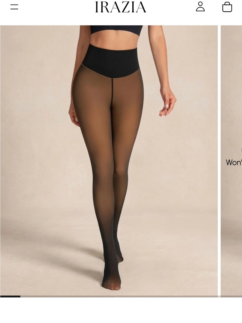 Sheer Illusion Fleece-Lined Tights
